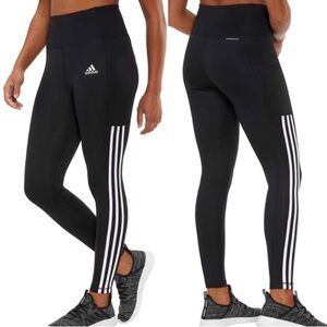 Adidas aeroready 3-Stripes 7/8 Side Pocket High Rise Tights S